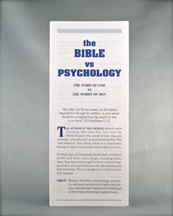 The Bible vs. Psychology